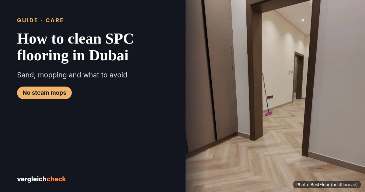 Clean SPC floor in a Dubai home, BestFloor project