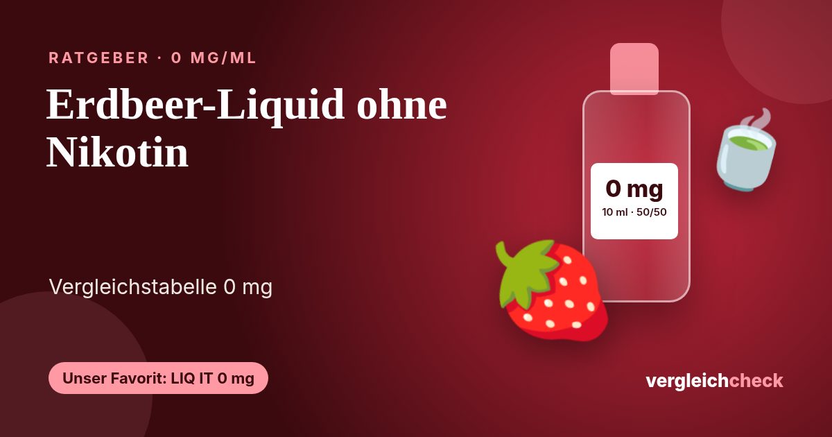 Erdbeer-Liquid ohne Nikotin: Alle LIQ-IT-Erdbeersorten in einer Tabelle