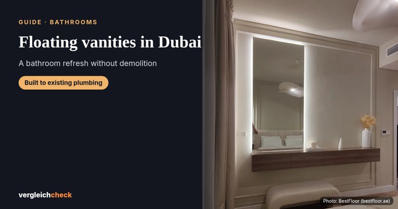 Floating bathroom vanities in Dubai: a bathroom refresh without demolition