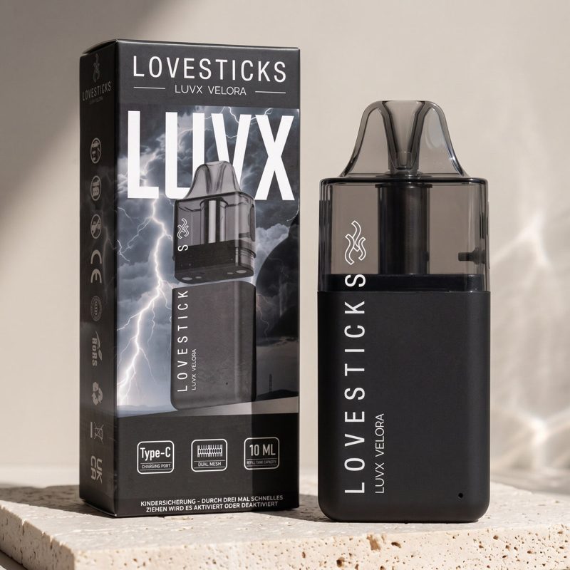 LUVX Velora Pod Kit Black mit Verpackung