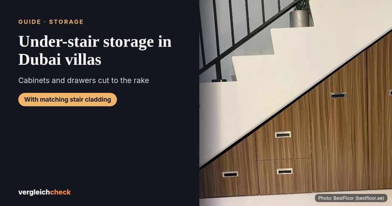 Under-stair storage in Dubai villas: cabinets, drawers and ideas