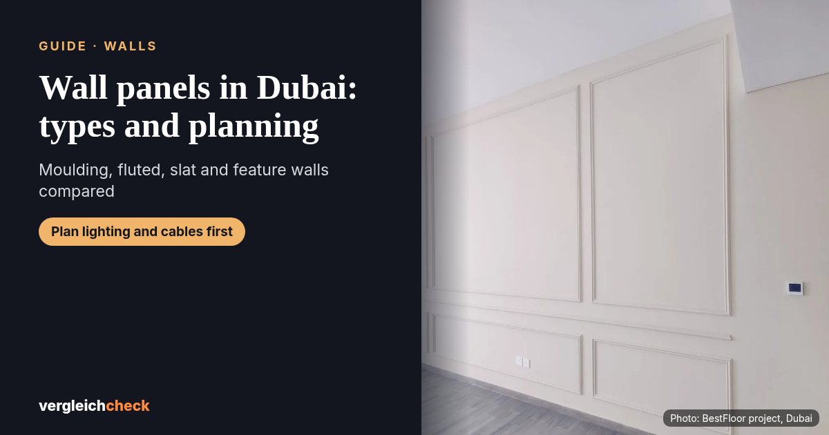 White wall moulding panels in a Dubai home, BestFloor project